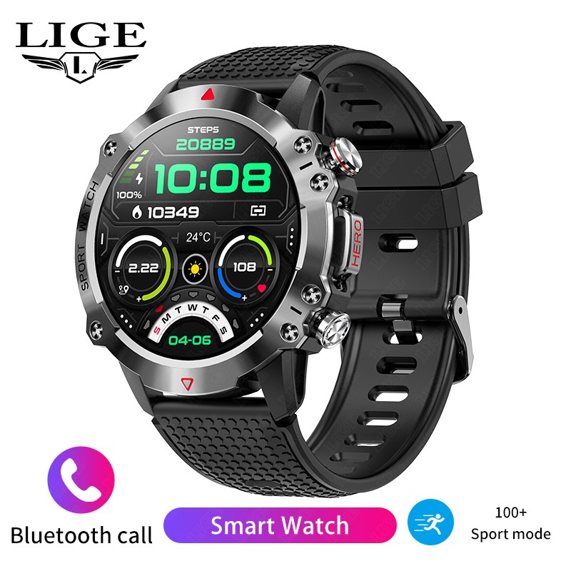Smartwatch Watches For Sale - LIGE 남성용 스마트워치 건강 팔찌 심박수
