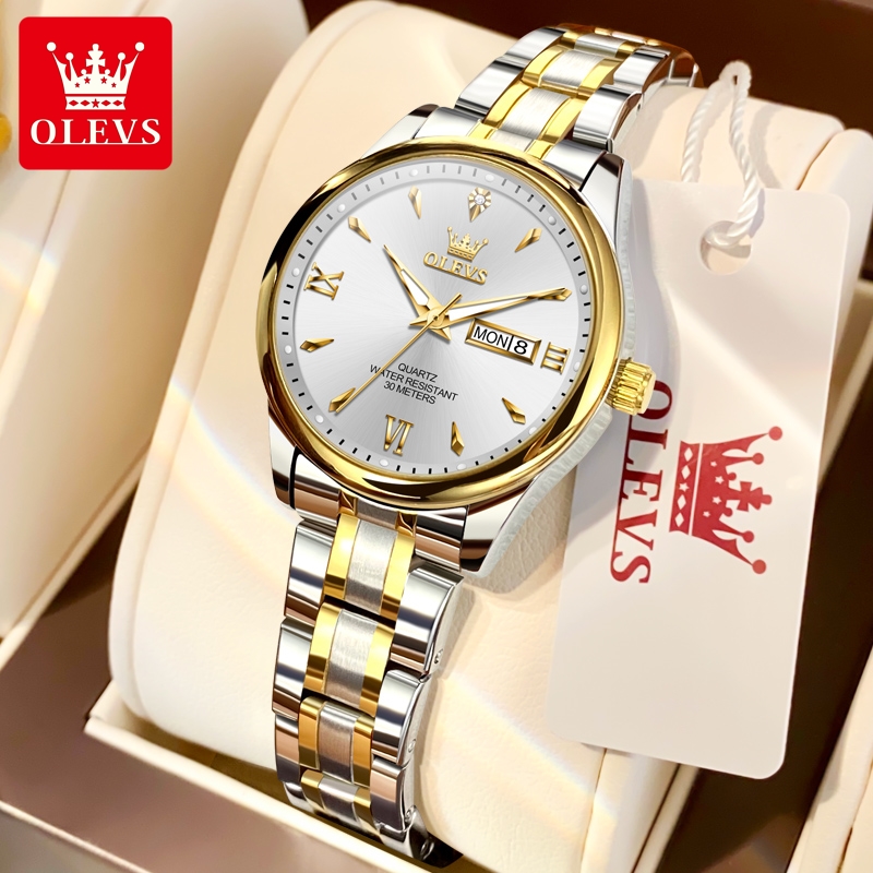 Waterproof Diving Watch - OLEVS 클래식 여성용 시계, 로마 체중계