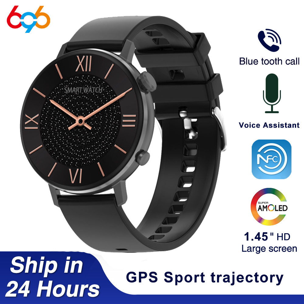 Smartwatch Watches For Women With Gps - 패션 AMOLED 스크린 블루투스 통화 스마트워치