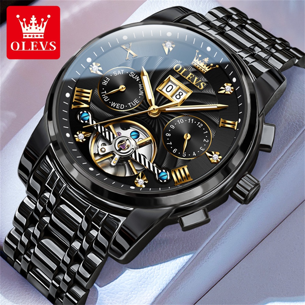 Rolex Watch Datejust - OLEVS 클래식 남성용 시계 뚜르비옹 다기능