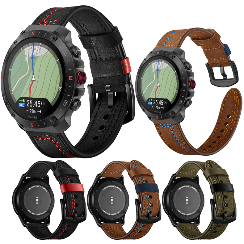 Titan Watches Smartwatch - 퀵릴리즈 가죽 시계 밴드, POLAR Grit
