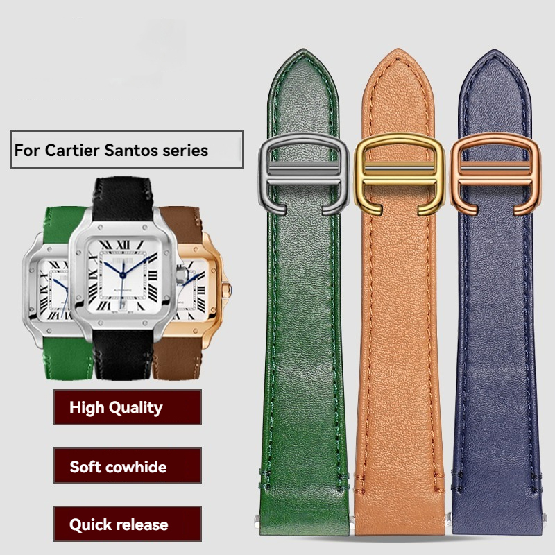Cartier Watch Santos - 까르띠에 산토스용 19mm 21mm 가죽 시계줄