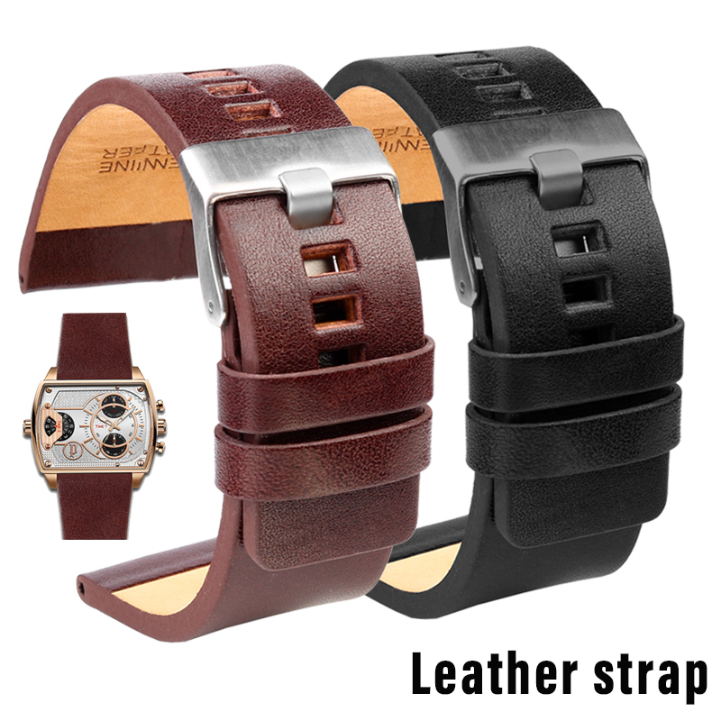 Watch Esim - 22/24/26/28/30/32mm For diesel Genuine Leather Strap