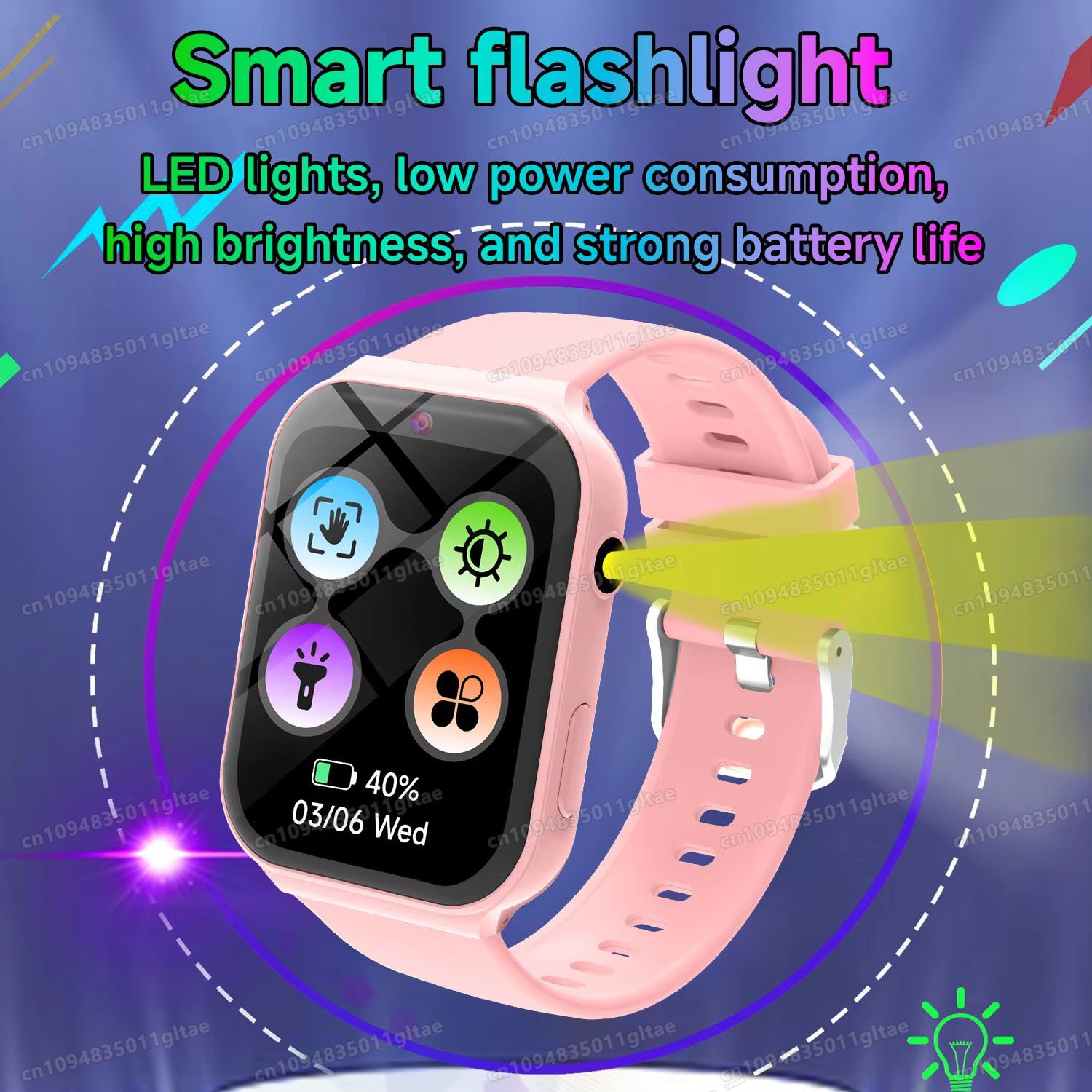 어린이용 새로운 스마트워치 HD 카메라 플래시라이트 학 - Smartwatch Watches Birthday Gift For Girls 리뷰 및 가격