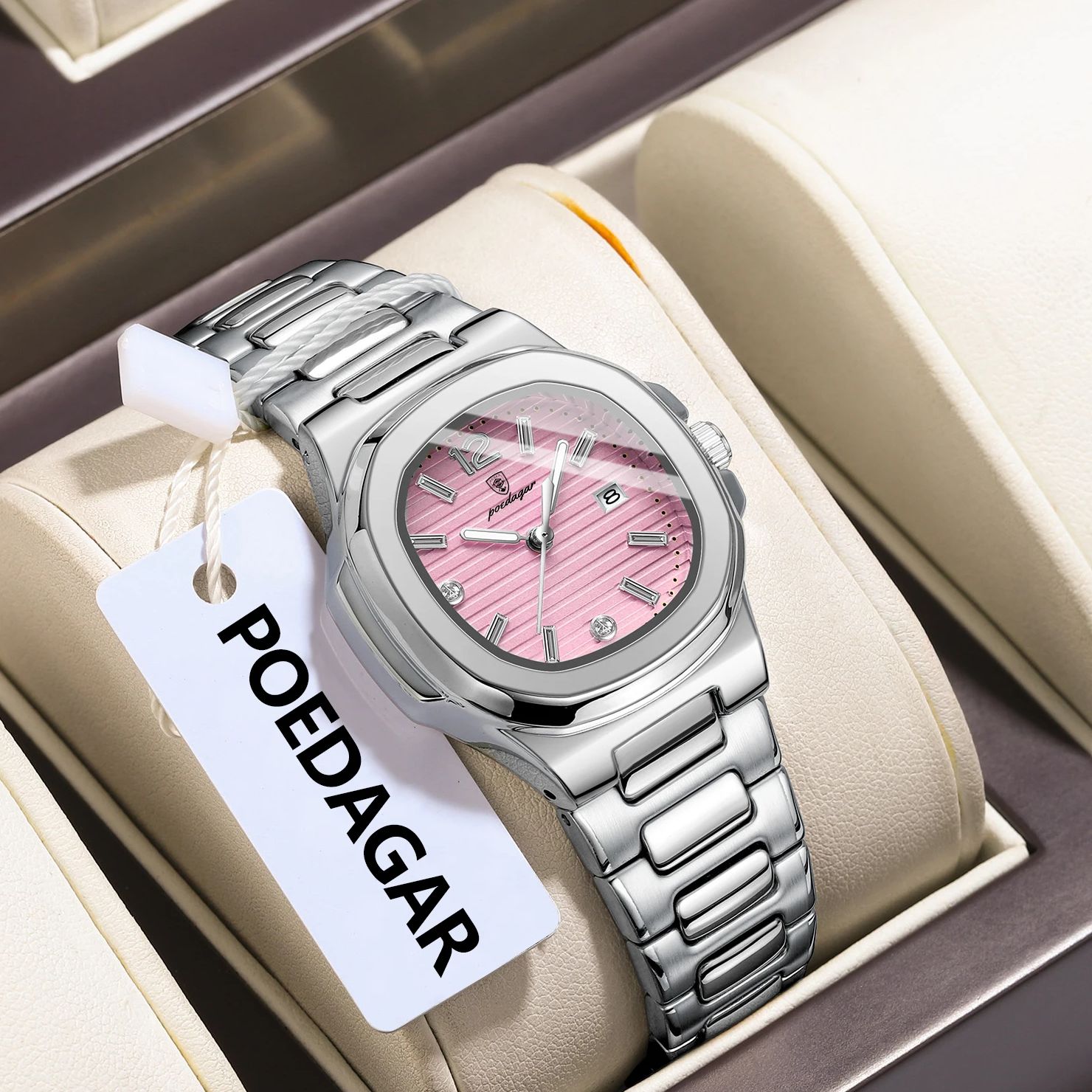 포에다가 스퀘어 패션 여성 손목시계 야광 방수 날짜 여 - Waterproof Diving Watch 리뷰 및 가격