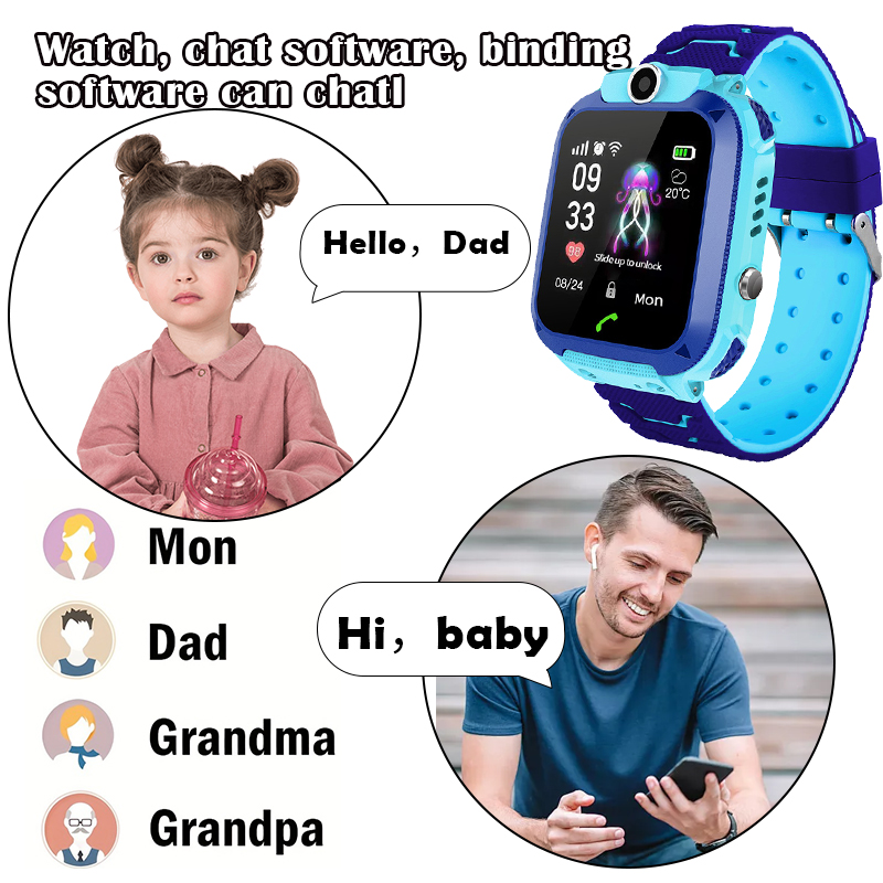 Q12B 키즈 스마트워치 - SOS 통화, 건강 모니터 - Smartwatch Watches Gift For Boys With Gps 리뷰 및 가격