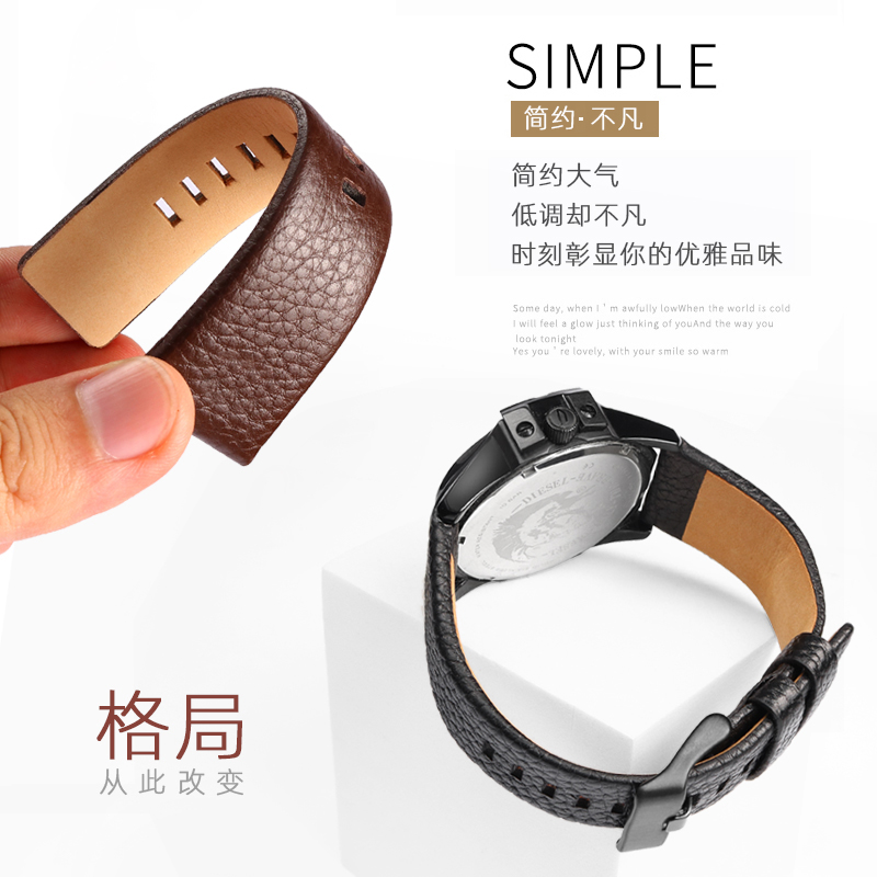 cowhide watchband For Diesel D - Watch Esim 리뷰 및 가격