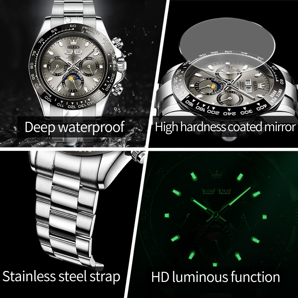 OLEVS 6654 럭셔리 남성용 시계 크로노 그래프  - Rolex Watch Datejust 리뷰 및 가격