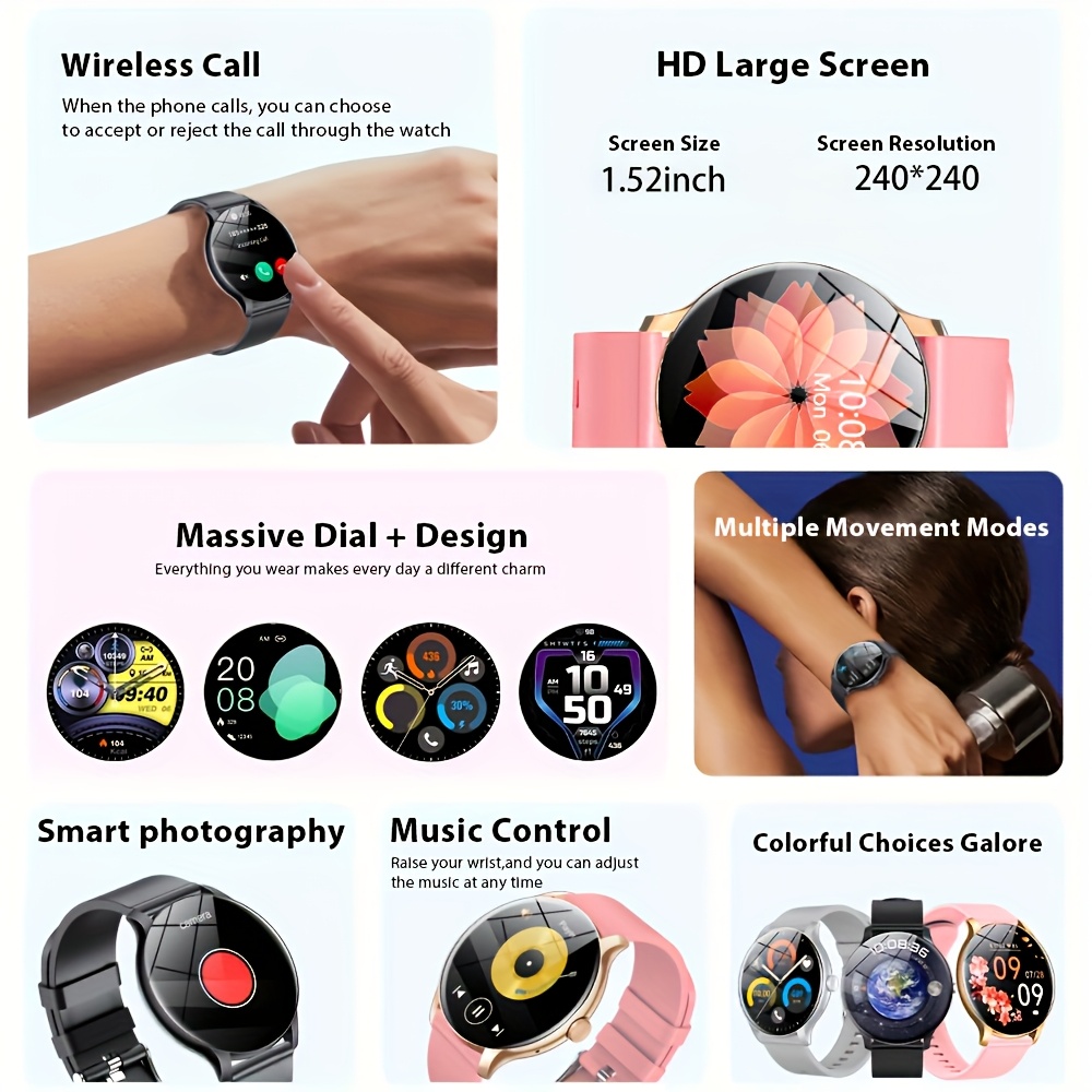 LAXASFIT 2026 스마트워치 1.52인치 HD  - Smartwatch Watches Gift For Women 리뷰 및 가격