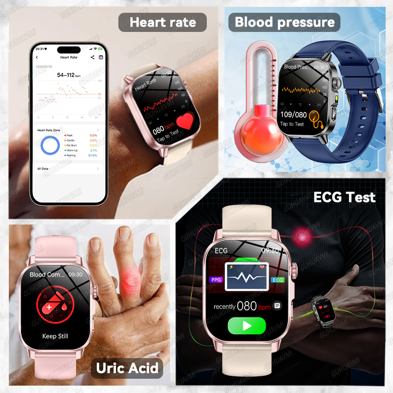 GUHUAVMI 2026 새로운 정밀 건강 관리 스마트 - Smartwatch New Watches 2025 리뷰 및 가격