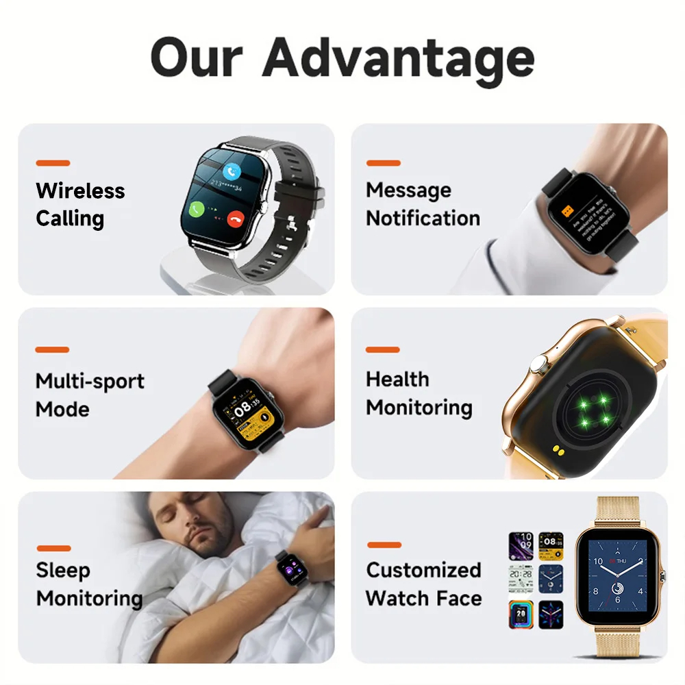 안드로이드 IOS 시계용 스마트 시계 1.83인치 HD - Smartwatch Watches Gift For Women 리뷰 및 가격