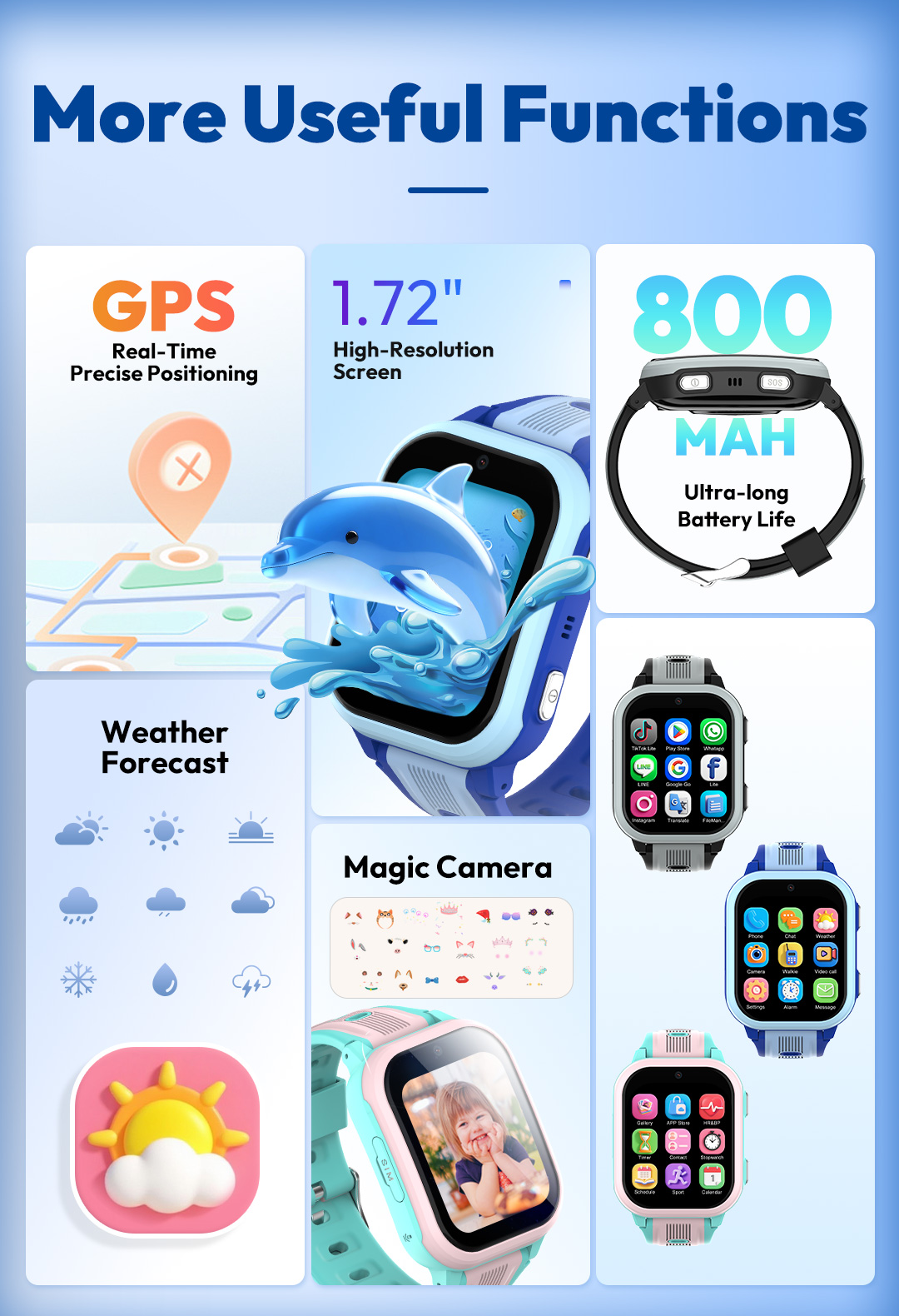 KT41 스마트워치 - 4G폰 어린이용 시계 - 고해상 - Smartwatch Watches Gift For Boys With Gps 리뷰 및 가격