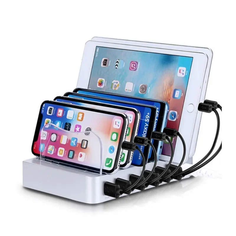 6USB 데스크탑 폰 거치대, 스마트 충전기, 6포트  - Smartwatch I Watches 리뷰 및 가격