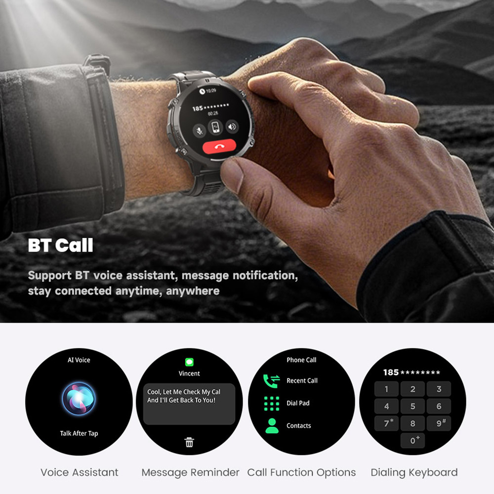 남성용 밀리터리 T REX 3 스마트워치 1.73인치  - Smartwatch New Watches 2025 리뷰 및 가격