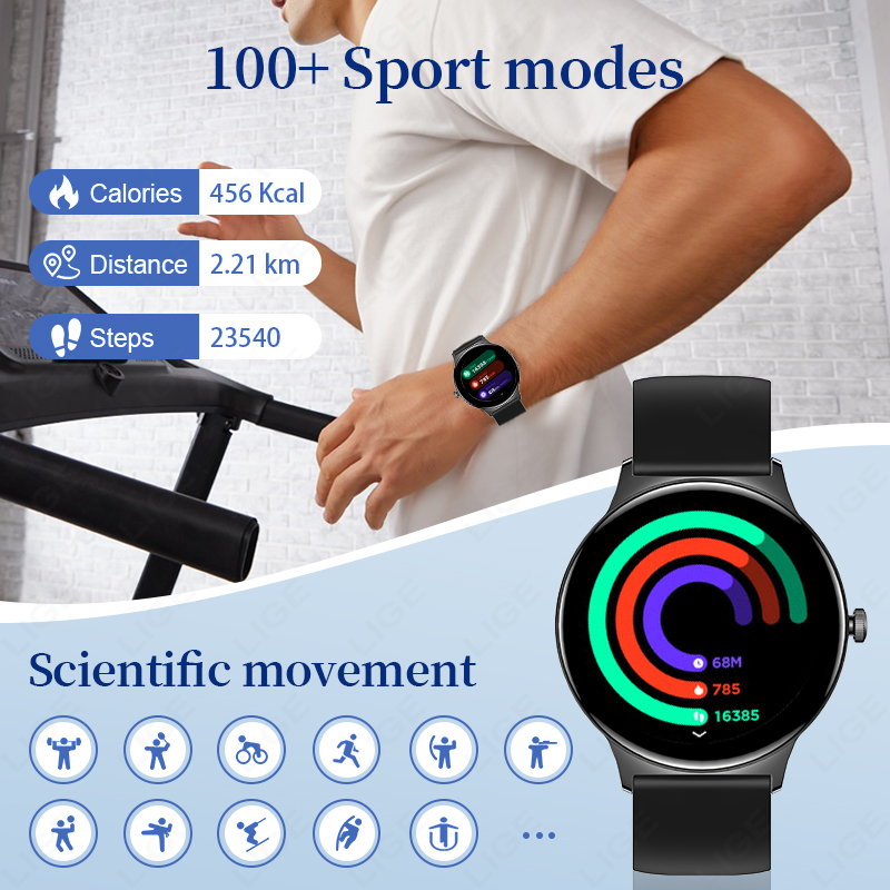 LIGE 울트라 씬 패션 스마트 워치 여성용 스크린 상 - Smartwatch Watches Gift For Women 리뷰 및 가격