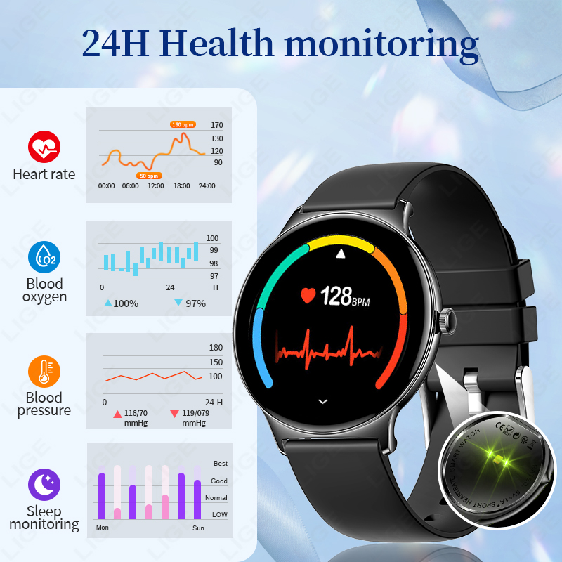 LIGE 울트라 씬 패션 스마트 워치 여성용 스크린 상 - Smartwatch Watches Gift For Women 리뷰 및 가격