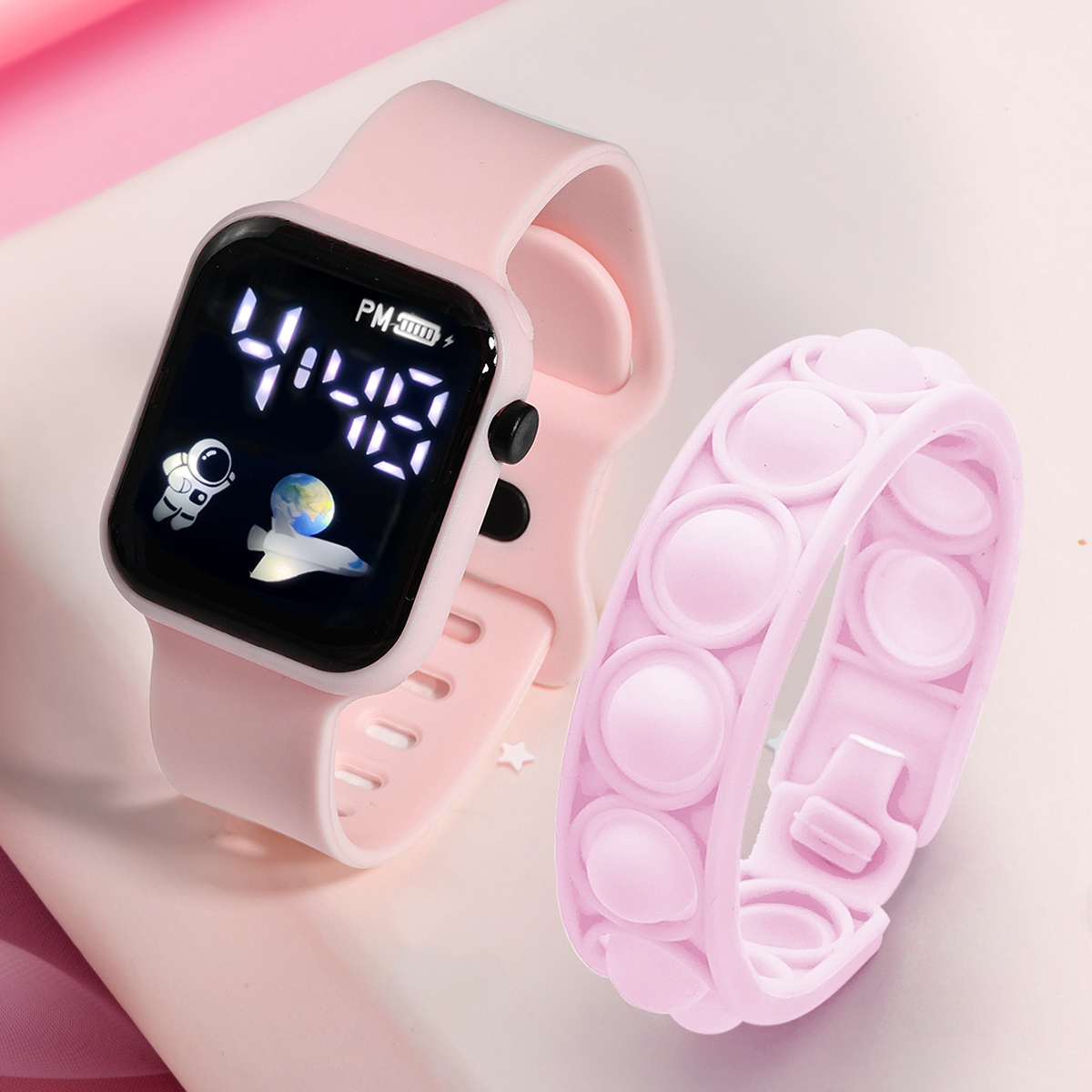 어린이 스마트 워치 팔찌, 심플하고 세련된 학생 야외  - Smartwatch Watches Digital 리뷰 및 가격